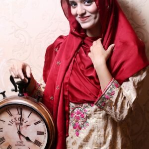 Intricate Moon Dabka Bel Hijab by Bintnoor