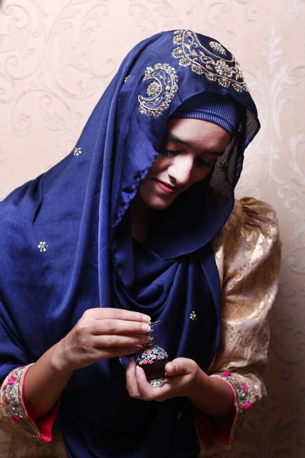 Intricate Moon Dabka Bel Hijab by Bintnoor