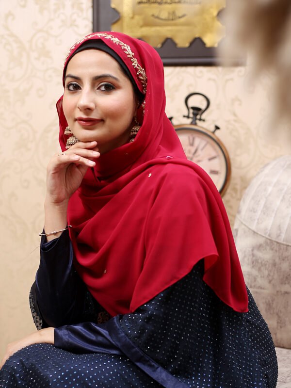 Flimsy Dabka Flower Bel Hijab By Bint Noor