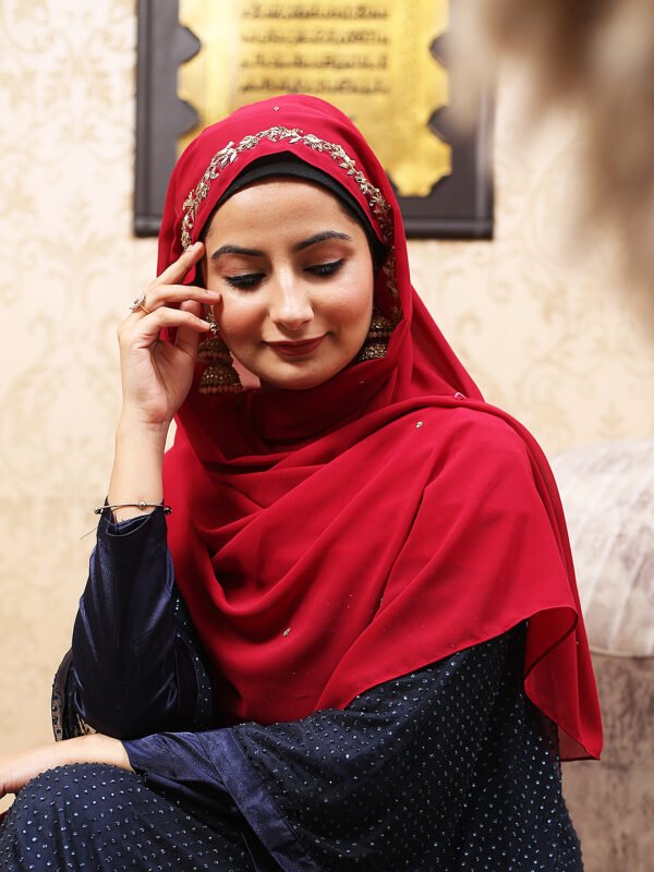 Flimsy Dabka Flower Bel Hijab By Bint Noor